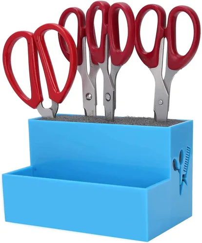 Vista 5 de YUYTE Soporte de almacenamiento de tijeras, caja de clips de peluquería de peluquería, caja de almacenamiento grande, caja de almacenamiento grande