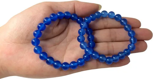 Vista 4 de Adabele 1pc Natural Stretch Gemstone Bracelet 8mm (0.31") Bead 7" to 8.5 inch Healing Crystal Energy Quartz Chakras Jewelry Women Men Birthday Gift