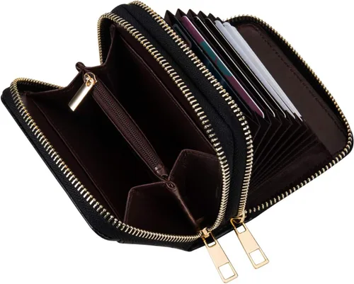 Vista 6 de Cartera pequeña con tarjetero y ventana de identificación, con zíper