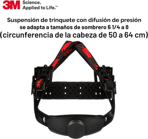 Vista 4 de 3M Hard Hat SecureFit H-700 Series - Casco de seguridad estilo gorra con sensor Uvicator, suspensión de trinquete de difusión de presión de 4 puntos