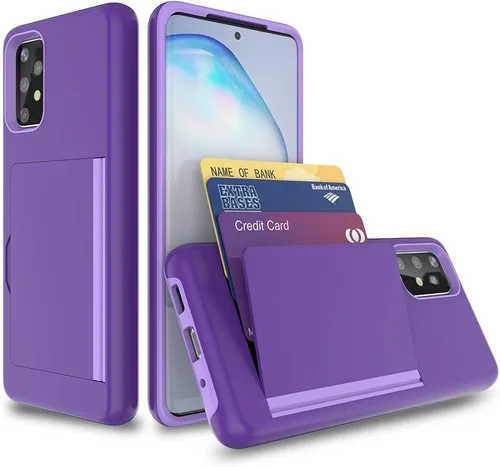 Vista 9 de Galaxy A52 5G Funda Con Tarjetero, Funda Protectora De Silicona De Silicona Para Samsung Galaxy A52 5G - Negro