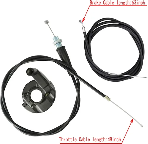 Vista 6 de LIYYOO Cable del acelerador, acelerador giratorio, palanca de freno derecha y mango, cable de freno, para mini bicicleta XR80 XR100 CRF70 CRF80