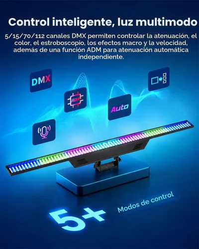 Vista 4 de Betopper barra ligera del estroboscópico de la etapa 120W, luz del lavado 42 de 10 x 2 píxeles zona de control 280 LED RGB y 70 haz cálido y blanco