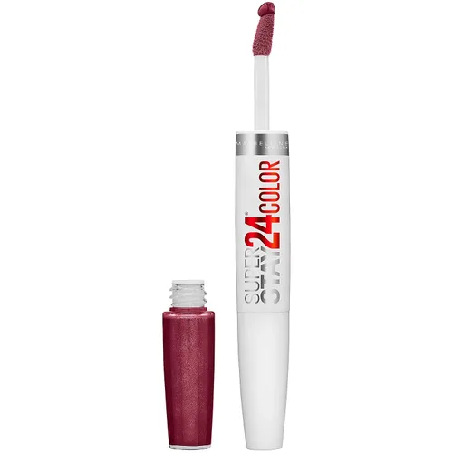 Vista 56 de Maybelline Super Stay 24, lápiz labial líquido de maquillaje de 2 pasos, color altamente pigmentado de larga duración con bálsamo hidratante, Merlot