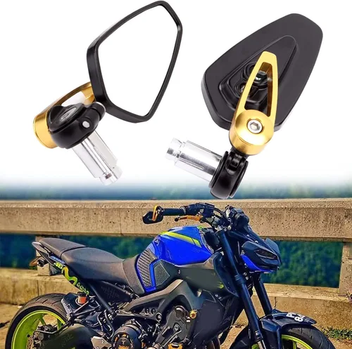 Vista 11 de Espejos retrovisores negros de aluminio CNC para extremos de manillar de motocicleta Compatible con GROM MSX125 CB500F Kawasaki Z125 pro Z650 Z750