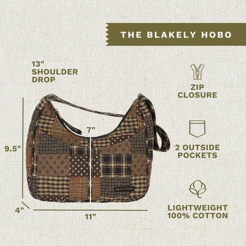 Vista 3 de Bella Taylor Blakely - Bolsas de hombro acolchadas de algodón con retazos