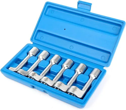 Vista 6 de SCITOO Automotriz 6 unids 1/2 "Drive Diesel Inyector de Combustible Línea de Inyección Socket Set 12 14 16 17 18 0.748 in Compatible con la mayoría