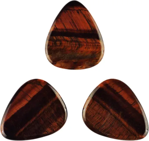 Vista 24 de Púa de Guitarra o Bajo de Piedra Amatista - Calibre Ultra Pesado de 3.0 mm - Forma 351 - Púa Exótica Artesanal de Gema Especial - 1 Paquete