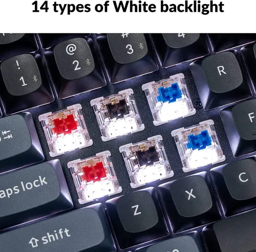 Vista 5 de Keychron K10 Pro QMK/VIA Teclado mecánico inalámbrico personalizado, intercambiable en caliente, tamaño completo, 108 teclas programable