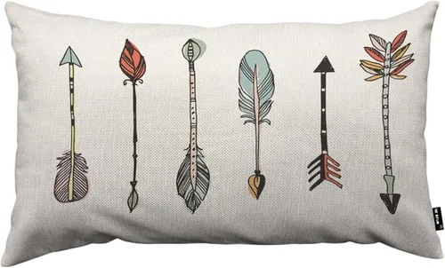 Vista 17 de TKS MITLAN - Funda de cojín decorativo, estilo boho, con flechas dibujadas a mano en acuarela. Funda de almohada para sofá, cama y coche, de 18 x 18