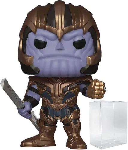 Vista 5 de Marvel: Avengers Endgame - Figura de vinilo de Thanos Funko Pop! (paquete con funda protectora compatible con Pop Box), multicolor, 3.75 pulgadas