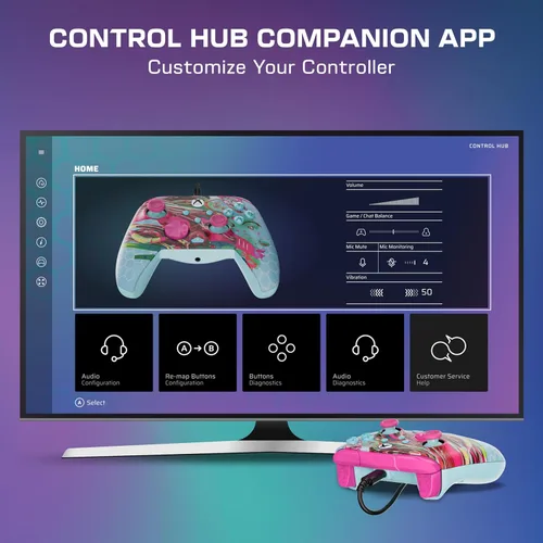 Vista 8 de Turtle Beach Rematch Advanced Wired Gaming Controller Licensed for Xbox Series X S, Xbox One, Windows PC - Glow, Remappable Buttons, Hair Triggers