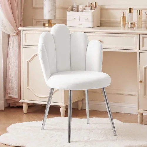 Vista 11 de Silla de tocador para sala de maquillaje, silla decorativa moderna de mediados de siglo para sala de estar, dormitorio, silla de maquillaje