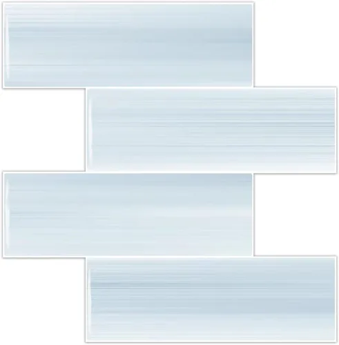 Vista 9 de Tilingview 10 piezas de azulejos de pelar y pegar para salpicaduras de cocina, diseño de tiras, azulejos de vinilo autoadhesivos, adhesivo de pared