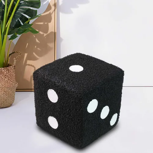 Vista 5 de Taburete de pie suave, cómodo, simple, cálido, resistente, base cubo, taburete para el hogar, sala de estar, dormitorio (negro)