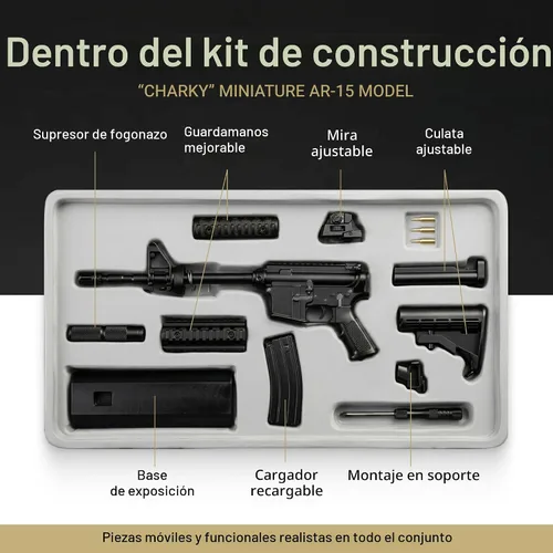 Vista 7 de GOAT GUNS Miniatura AR 15 (Charky) Kit de construcción de modelo de metal