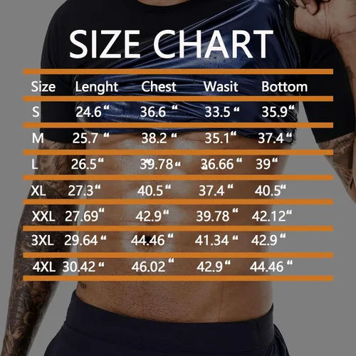 Vista 6 de Traje de Sauna para Sudoración para Hombre, Camiseta Entrenador de Cintura, Chaleco de Compresión, Ropa de Gimnasio, Mejorador de Sudor de Manga