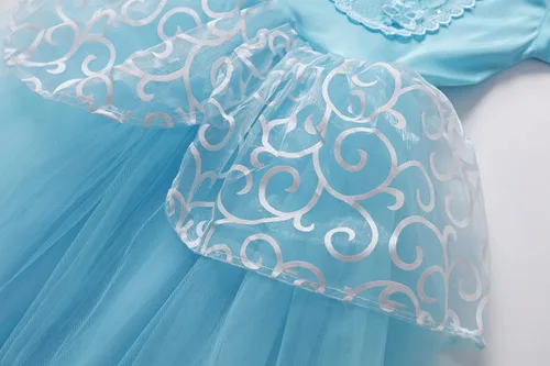 Vista 6 de Princess Costume Cinderella Dresses for Girls Blue Dress Up Clothes Accessories for Toddler Girls Fancy Dress Birthday Party