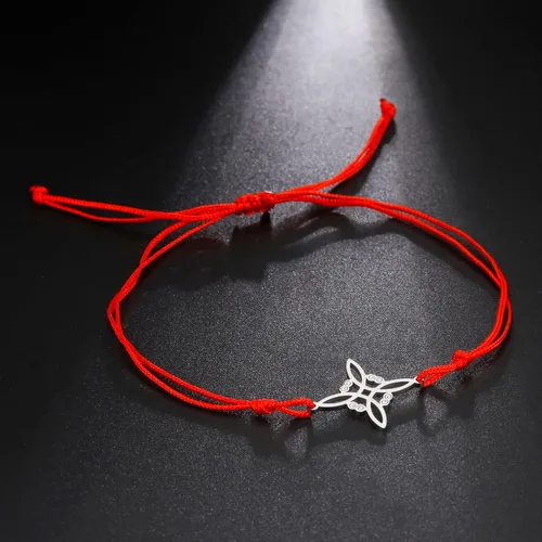 Vista 6 de LIKGREAT Pulsera de nudo de brujas, pulsera de nudo celta irlandés, pulsera de nudo de bruja, hecha a mano, pulsera de cuerda de cera trenzada