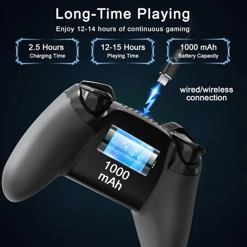 Vista 7 de TERIOS T32 Pro Switch Controller for Nintendo SwitchOledLiteWindows 10, Wireless Switch Controller with Hall Effect JoystickNo DeadzoneNFCLinear