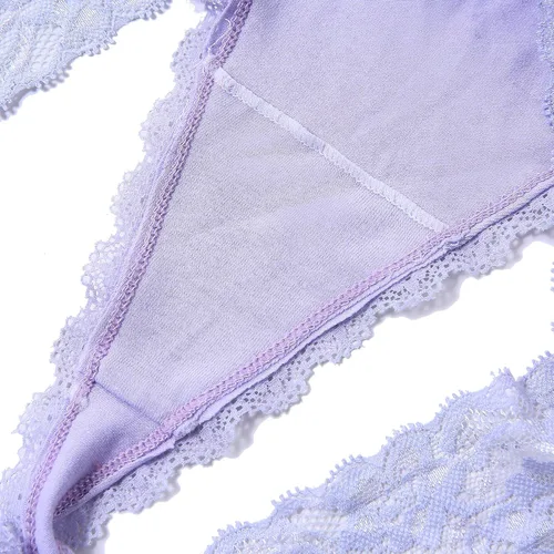 Vista 6 de LiotXecd WomensThongs,LaceThongPlusSizePantiesRetro Cotton low riseUnderwearSexyTangas (Colors May Vary)