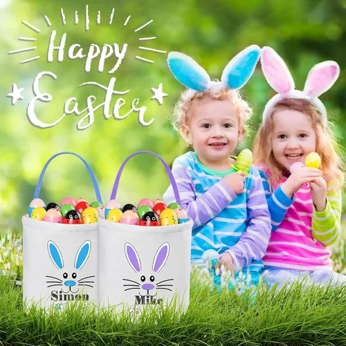 Vista 6 de Regalos de Pascua personalizados para niños, cestas de Pascua personalizadas de Jocidea para niños, canasta de Pascua juguetes para niñas, juguetes