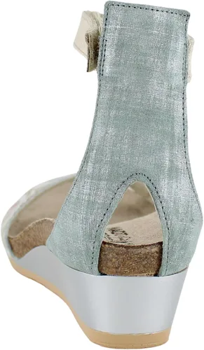 Vista 4 de NAOT Footwear Pixie Sandalia de cuña para mujer con plantilla de corcho y plantilla de soporte de arco - Correa de tobillo ajustable - Comodidad