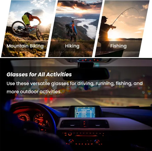 Vista 7 de GYU Gafas de sol, gafas de conducción, gafas de visión nocturna, gafas nocturnas, Amarillo