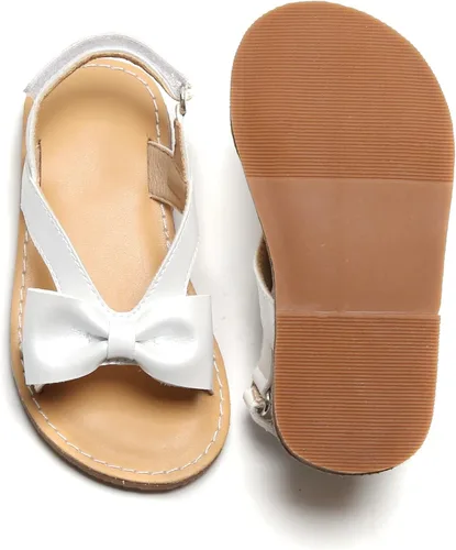 Vista 4 de Felix Flora Sandalias para niña pequeña - Zapatos de vestir para niña con punta abierta zapatos planos de verano para niños pequeños