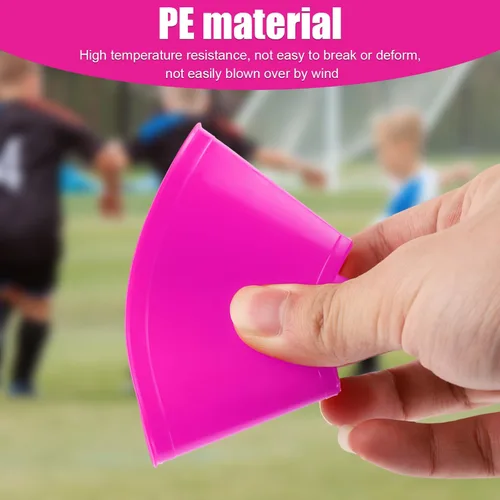 Vista 3 de 15 conos de fútbol para entrenamiento deportivo, mini conos de fútbol flexibles de agilidad deportivos, pequeños conos de práctica para fútbol