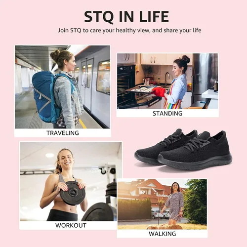 Vista 7 de STQ Tenis para mujer, tenis para caminar, para entrenamiento en el gimnasio