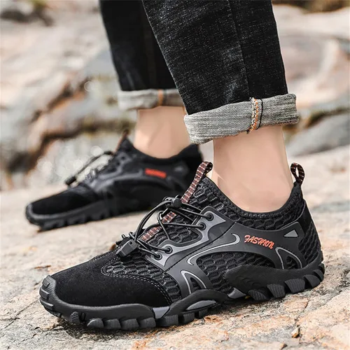 Vista 5 de Cmadolrs Zapatos de senderismo transpirables para hombre, zapatos deportivos de moda, zapatos de correr para hombre