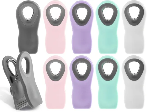 Vista 18 de COOK WITH COLOR Clips para bolsas de chips con imán para almacenamiento de alimentos con agarre hermético para bolsas de pan, bolsas de aperitivos
