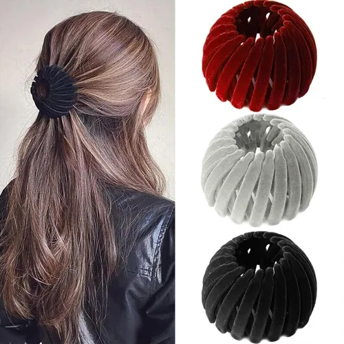 Vista 10 de 7 accesorios para el cabello para mujer, pinza mágica para el cabello con pinzas para moño de pelo