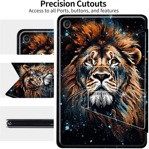 Vista 4 de Funda para iPad de 10.2 / iPad de 9ª generación 2021/iPad de 8ª generación 2020/iPad de 7ª generación 2019, rotación de 360 grados + encendido