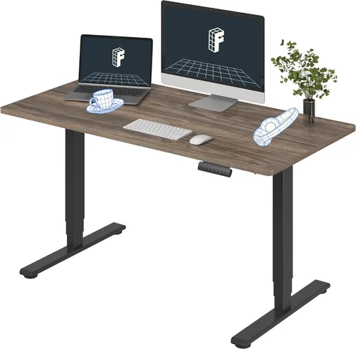 Vista 33 de FLEXISPOT E6 - Escritorio de pie eléctrico de 3 etapas con motor dual, 48 x 24, para usar sentado o de pie, soporta 220 lbs, altura ajustable