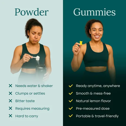 Vista 3 de Gomitas de monohidrato de creatina sin azúcar, 5 gramos por porción, potentes gomitas de creatina para hombres y mujeres, suplemento para apoyo
