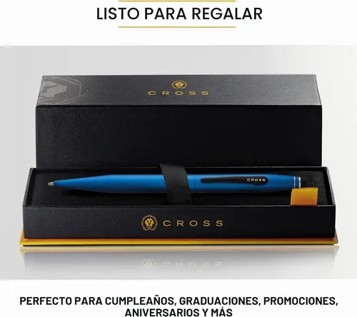 Vista 5 de Cross Tech2 - Bolígrafo azul metálico, punta media, tinta negra Dual-Function Pen with Built-In Stylus, Swivel Action, Refillable for Long-Lasting