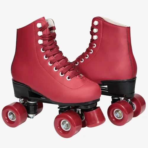 Vista 2 de Wiwiy Patines de Rodillo para Mujeres y Hombres - Cuatro Patines de Cuatro Ruedas Brillantes Ajustables