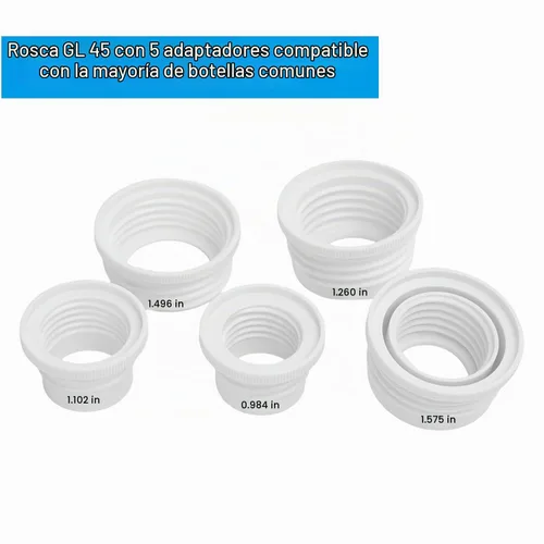 Vista 6 de ONiLAB Dispensador de tapa de botella con botella de almacenamiento de medios redonda de 1 L (0.5-5 ml)