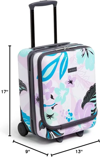 Vista 7 de Vera Bradley Maleta rígida para debajo del asiento para mujer, Isla Floral Púrpura