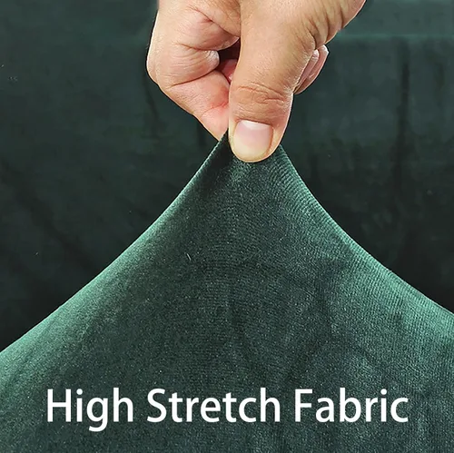 Vista 5 de Konsilsa Funda de sofá de terciopelo elástico para forma de L, funda de sofá suave y gruesa antideslizante, cubierta completa, protector de muebles