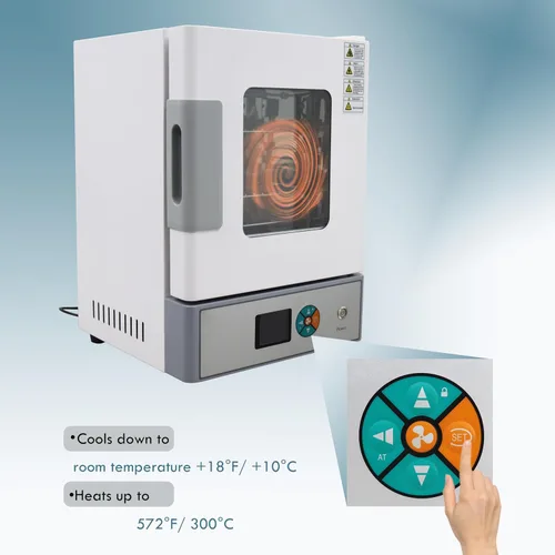 Vista 3 de TECHTONGDA Horno de secado por convección de aire forzado digital, tratamiento térmico, control de temperatura de laboratorio industrial, ventilador