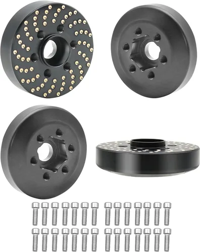 Vista 12 de 4 pesos de rueda de latón, adaptador de cubo hexagonal de rueda de latón 1/10 para llantas Beadlock de 1.9 pulgadas/2.2 pulgadas para llantas