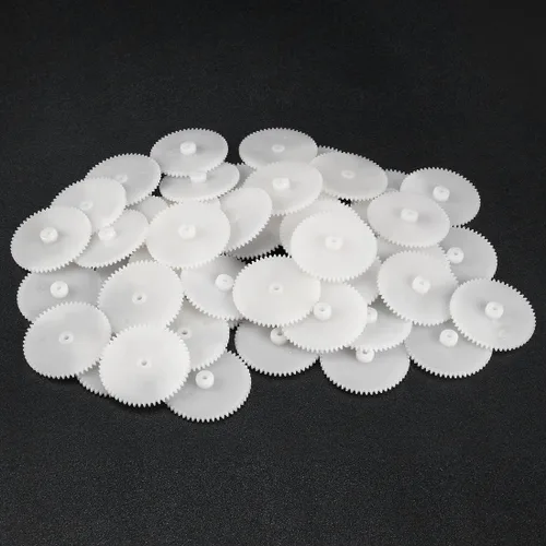 Vista 4 de uxcell Engranajes de plástico 56 dientes modelo 562A engranaje de reducción engranajes de gusano de plástico para RC coche robot motor