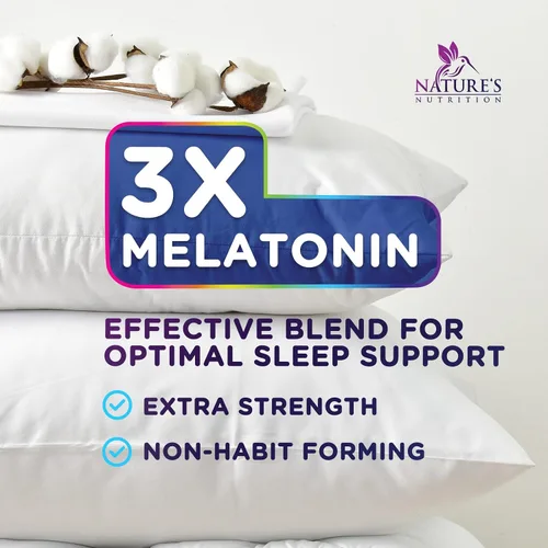 Vista 6 de Gomitas de melatonina para dormir, melatonina de 12 mg por porción, extra fuerte para apoyar el sueño, gomitas de melatonina, suplemento vegano