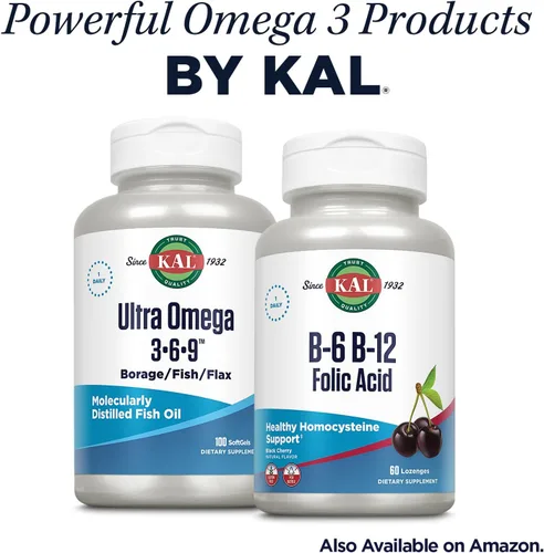 Vista 6 de Kal 3.9 G Omega 3 1200/800 Liquid Citrus, 4 onzas líquidas