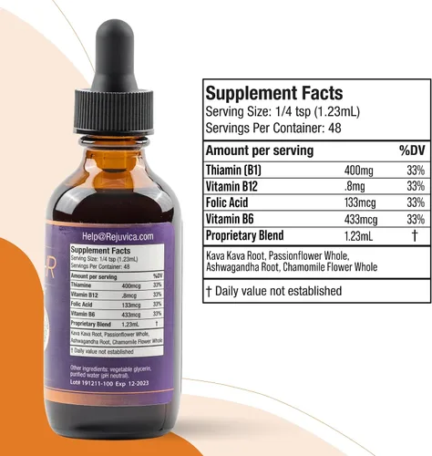 Vista 7 de Rejuvica Health Zenapin IR - Suplemento líquido avanzado para apoyar el estado de ánimo, Kava Kava, Ashwagandha, pasiflora, manzanilla, vitaminas B
