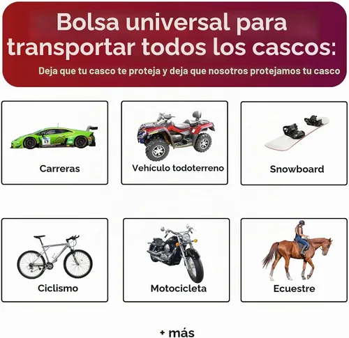 Vista 5 de Bolsa para transportar casco, tamaño universal