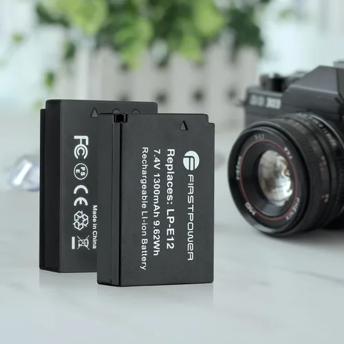 Vista 5 de FirstPower Paquete de 2 baterías LP-E12 compatibles con Canon EOS M50, EOS M50 Mark II, EOS M, EOS M2, EOS M10, EOS M100, EOS M200, SX70 HS, cámaras